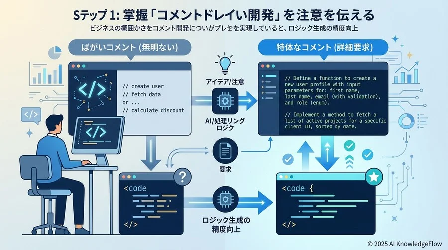 ステップ1：意図を伝える『コメント駆動開発』のマスター - Section Image
