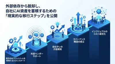 外部依存から脱却する「AI内製化」5段階ロードマップ：コスト・組織・リスクの最適化アプローチ