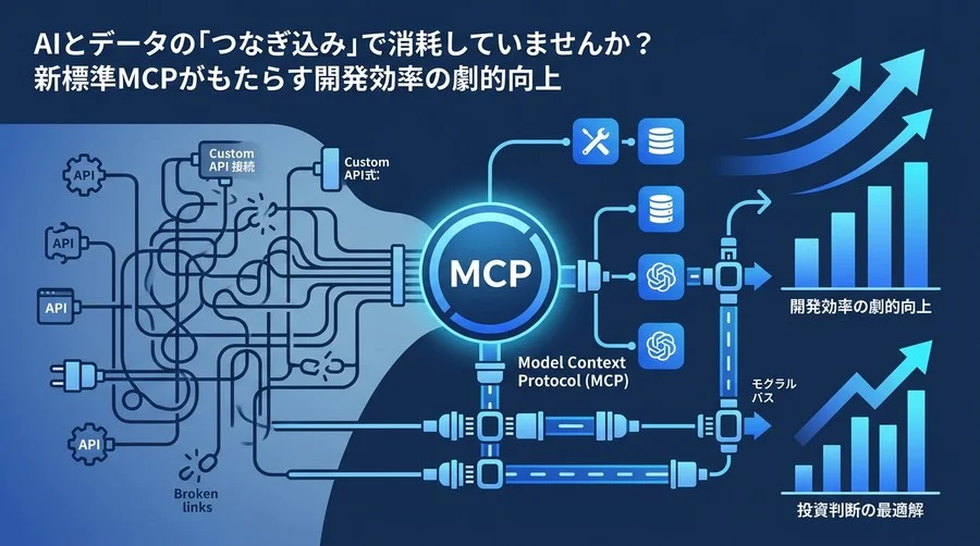 AIとデータの「つなぎ込み」で消耗していませんか？新標準MCPがもたらす開発効率の劇的向上と投資判断の最適解