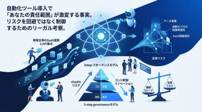 自動化ツール導入で「責任範囲」が激変する事実。現場主導のSaaS連携に潜む法的リスクと統制モデル