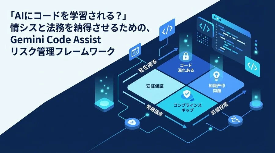 「AIにコードを学習される？」情シスと法務を納得させるGemini Code Assistリスク管理フレームワーク