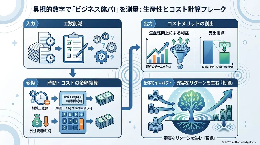 具体的数値で示す「事業インパクト」の測定手法：生産性とコストの算出フレームワーク - Section Image