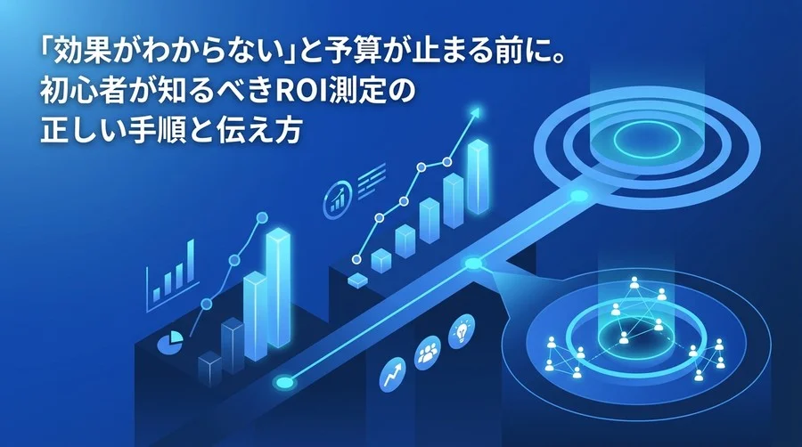 「効果が見えない」と予算が止まる前に。B2B新任担当者が知るべきROI測定の正しい手順と上司への伝え方