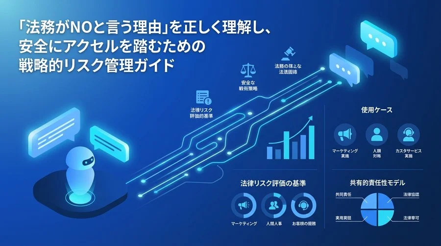 「法務がNOと言う理由」を正しく理解し、安全にアクセルを踏むための戦略的AIリスク管理ガイド