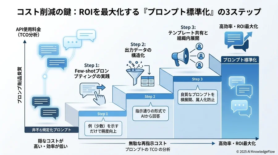 コスト削減の鍵：ROIを最大化する『プロンプト標準化』の3ステップ - Section Image 3