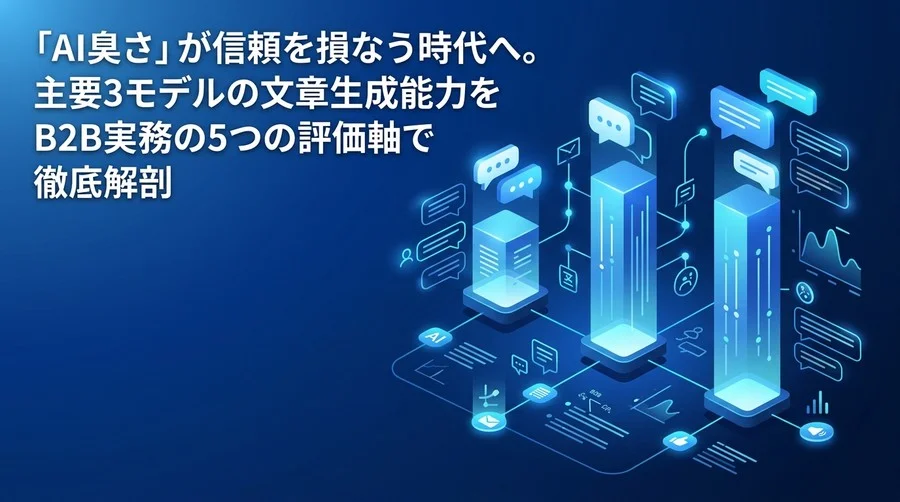「AI臭さ」が顧客の信頼を奪う？B2Bメール自動化における主要3モデル徹底比較と実践的導入基準