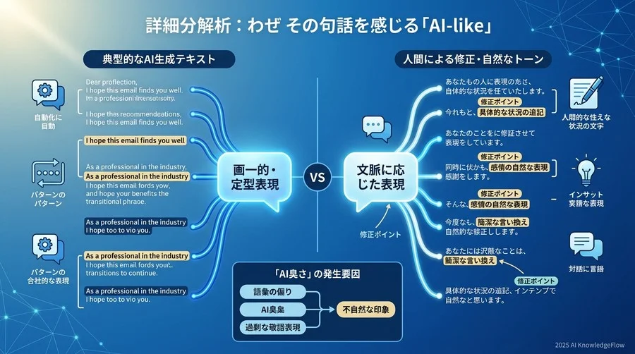 詳細分析：なぜその文章は「AIっぽい」と感じさせてしまうのか - Section Image