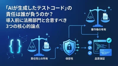「AIが生成したテストコード」の責任は誰が負うのか？導入前に法務と合意すべきガバナンス設計