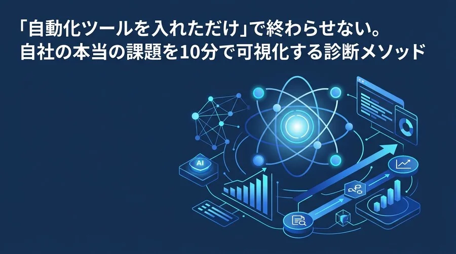 「自動化ツールを入れただけ」で終わらせない。ROIを最大化する社内業務の評価・診断メソッド