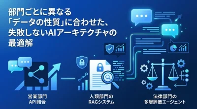 組織のデータ特性で決まる部門別AIアーキテクチャ設計ガイド：RAGとエージェントの実践的最適解