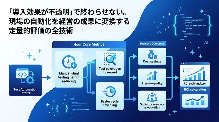 AIテスト自動化の稟議を突破するROI算出ロジック：経営層を納得させる4つの成功指標とKPI設計