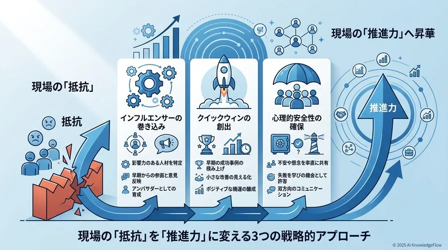 現場の「抵抗」を「推進力」に変える3つの戦略的アプローチ - Section Image