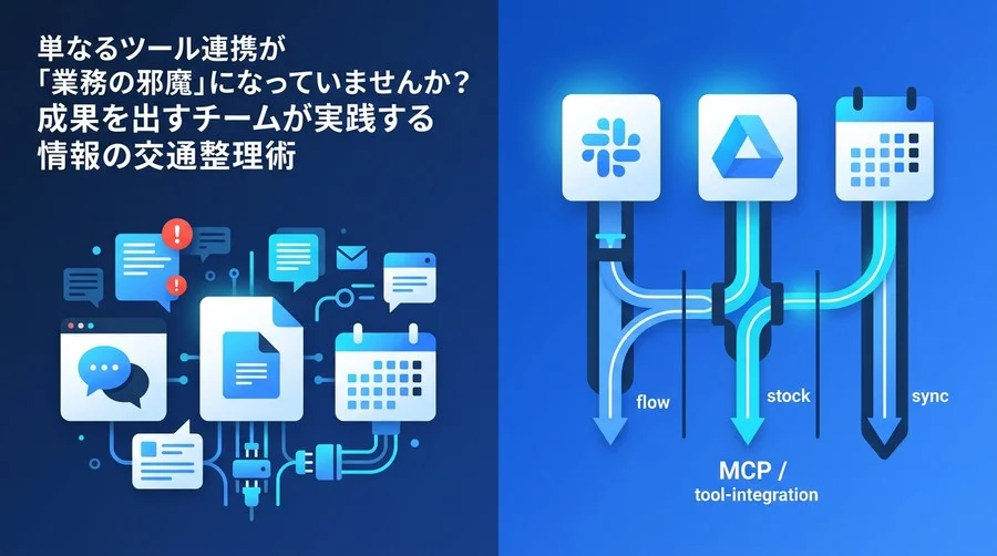 「通知を減らす」が正解。Slack×Drive×Calendar連携の業務効率化と情報の交通整理術