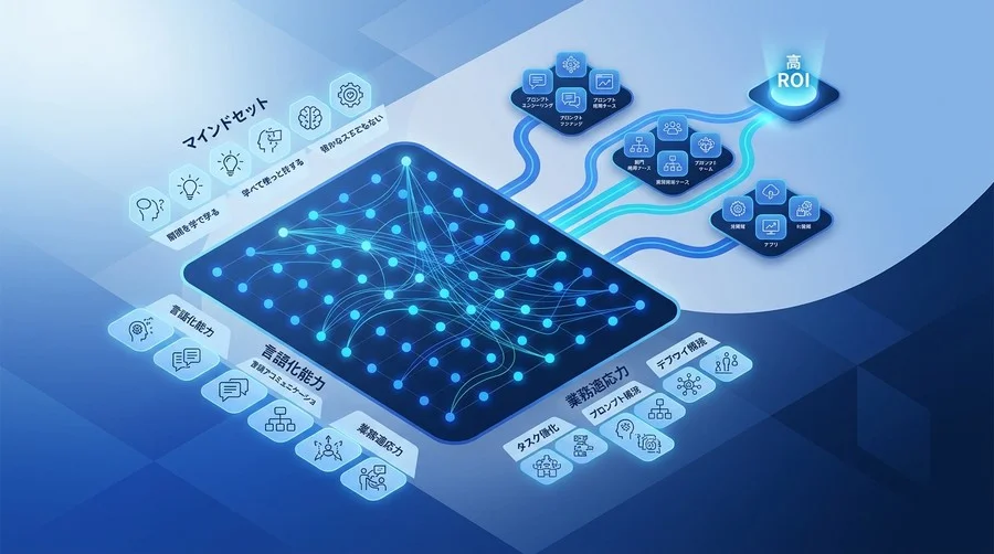 「AI研修、何を選べばいい？」の迷いを断つ。自社の現在地を可視化する50の診断フレームワーク