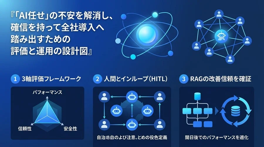 AIエージェント導入の壁を越える実践ガイド：自律型AIの評価指標とガバナンス設計