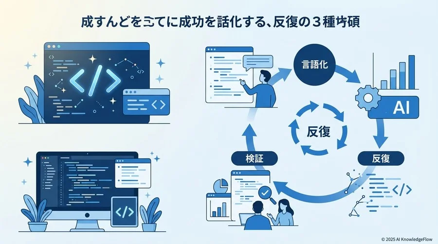 成功を支える3つの基本原則：言語化・反復・検証のサイクル - Section Image