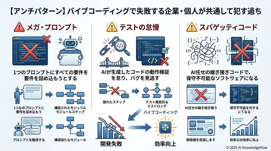 【アンチパターン】バイブコーディングで失敗する企業・個人が共通して犯す過ち - Section Image 3
