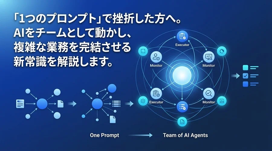 「1つの指示」で挫折した方へ。AIをチーム化するマルチエージェント設計の基礎