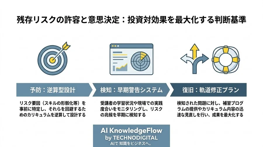 研修カリキュラム設計の新常識：成果を阻む「5つのリスク」から逆算する教育ROI最大化戦略 - Conclusion Image