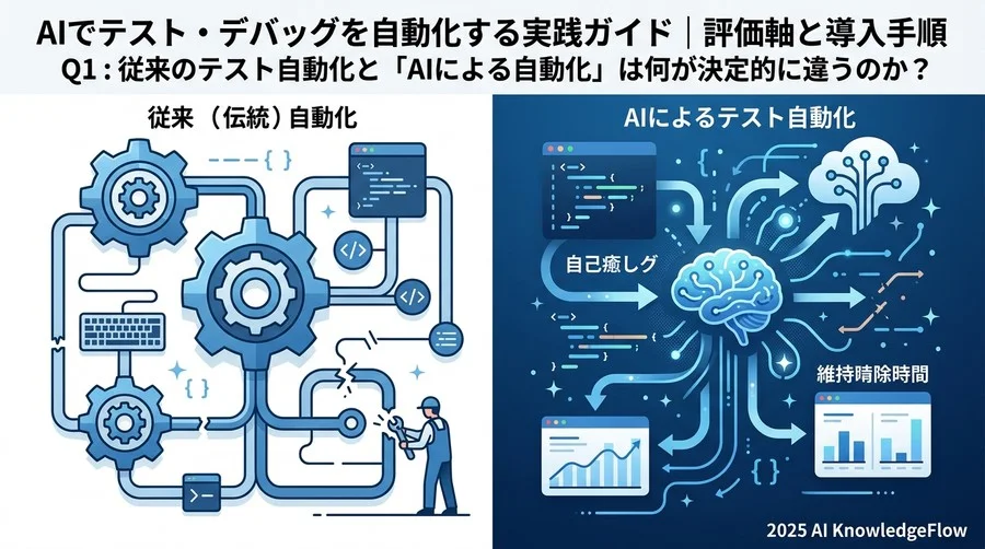 Q1: 従来のテスト自動化と「AIによる自動化」は何が決定的に違うのか？ - Section Image