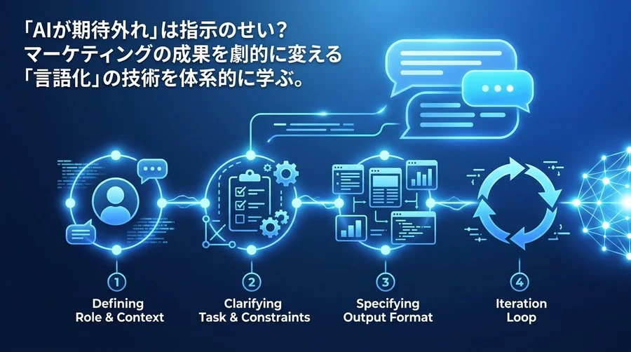 「AIが期待外れ」は指示のせい？マーケティング成果を劇的に変える「言語化」の技術とプロンプト基礎