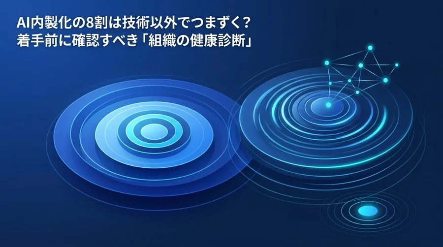 AI内製化の8割は技術以外でつまずく？失敗を防ぎDX推進を加速させる、着手前に確認すべき「組織の健康診断」と導入準備
