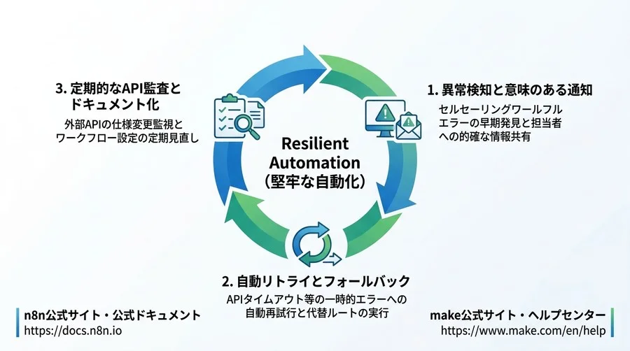 自動化が止まる不安を解消するn8n / Make自己修復ワークフロー構築ガイド - Conclusion Image