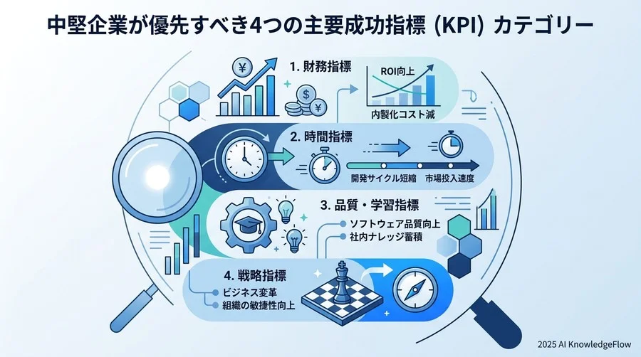 中堅企業が優先すべき4つの主要成功指標（KPI）カテゴリー - Section Image