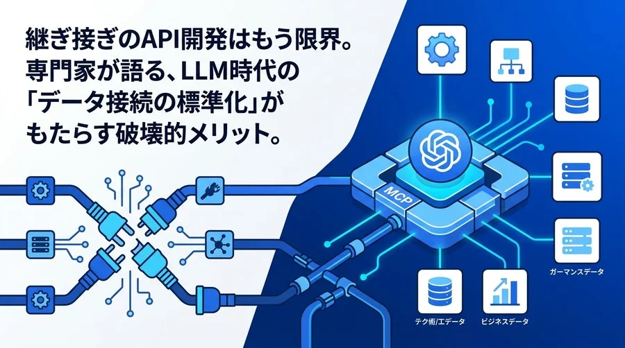 継ぎ接ぎのAPI開発はもう限界。MCPがもたらす「データ接続の標準化」とビジネスインパクト