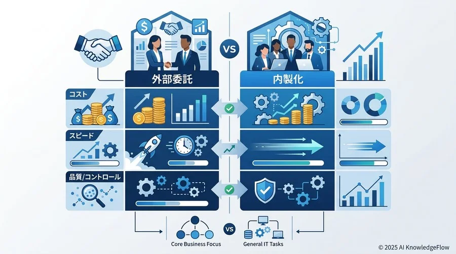 徹底比較：外部委託 vs 内製化、どちらが自社に合っている？ - Section Image