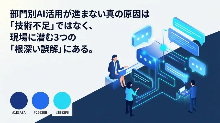 部門別AIユースケースの罠：非IT部門のDXを阻む3つの誤解と実践アプローチ