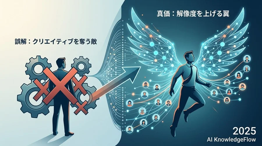 マーケティング部門の誤解：AIは「クリエイティブを奪う敵」ではなく「解像度を上げる翼」である - Section Image