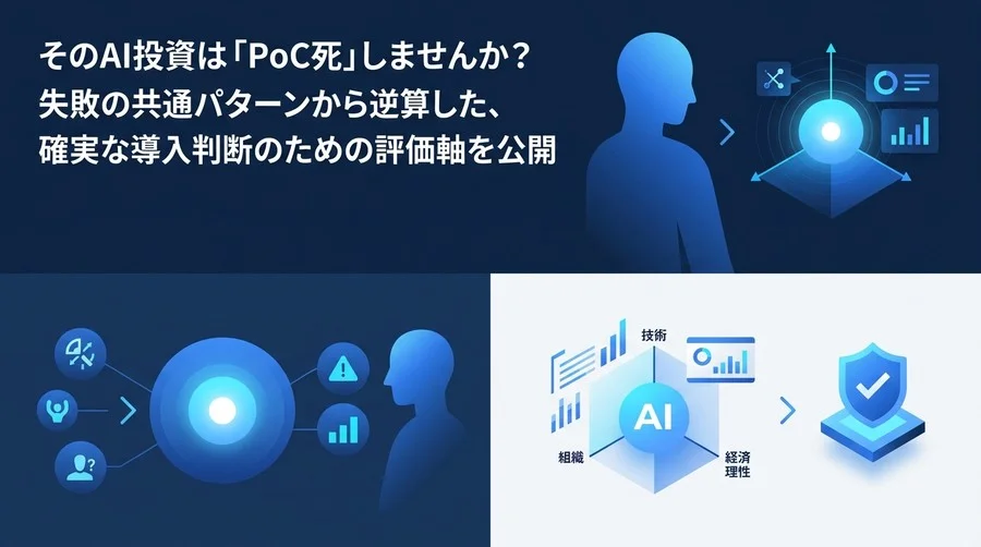 そのAI投資は「PoC死」しませんか？失敗パターンから逆算する確実な導入判断の評価軸