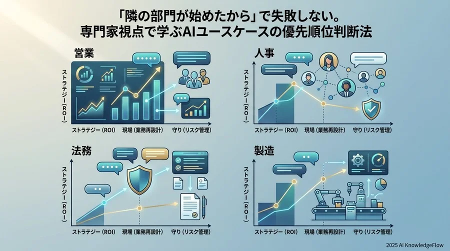 【部門別分析】専門家が評価する主要ユースケースのROIと実現性 - Section Image