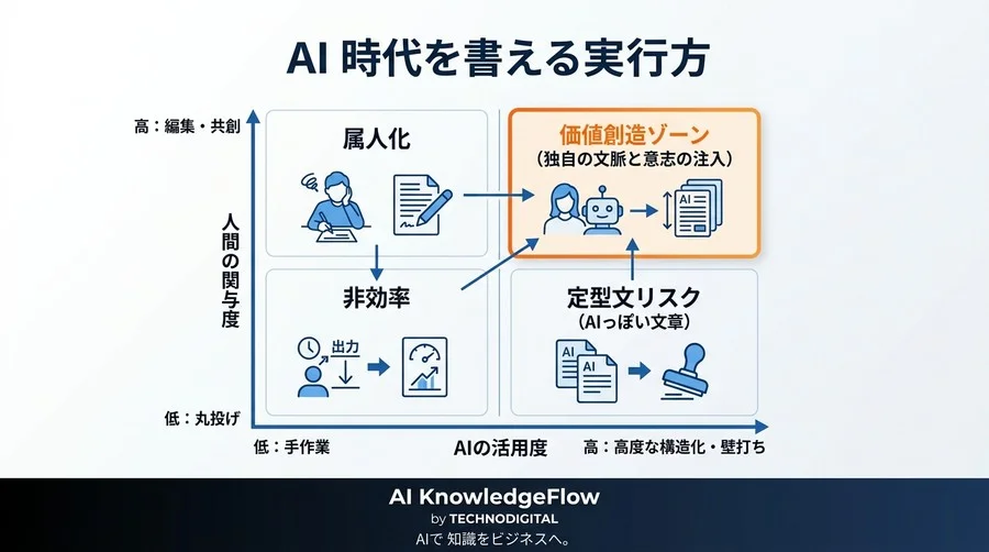 「AIっぽい」ビジネスメールから脱却する思考法：B2Bマネージャーのための構造化ライティング実践アプローチ - Conclusion Image