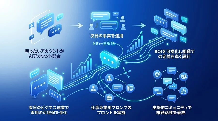 対話型AI活用研修の実践アプローチ：ROIを可視化し組織定着を導く設計手法
