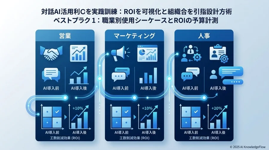 ベストプラクティス1：職種特化型ユースケースの特定とROIの事前算出 - Section Image