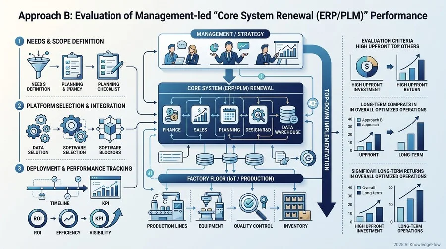 アプローチB：経営主導の「基幹システム刷新型（ERP/PLM）」の性能評価 - Section Image