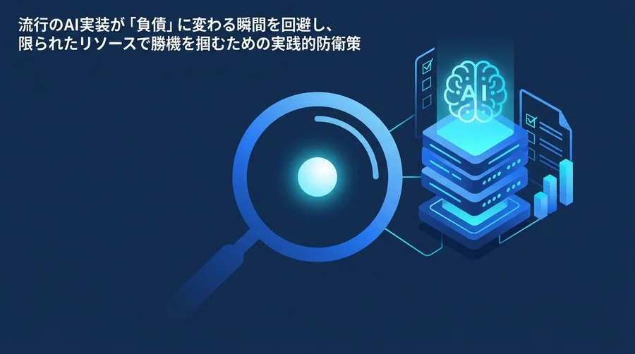 スタートアップのAI戦略：技術負債と法的リスクを回避し、持続可能な優位性を築く実践的防衛チェックリスト