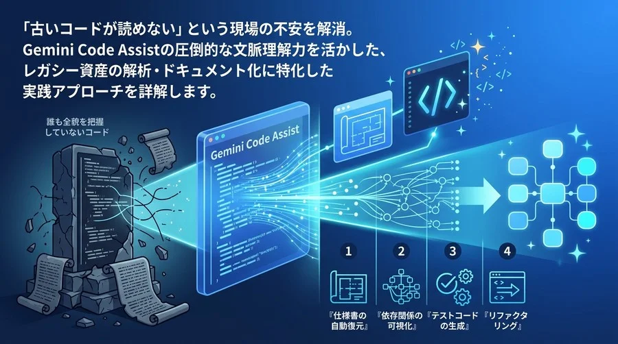 「古いコードが読めない」を終わらせる。Gemini Code Assistによるレガシーシステム解析と現代化の実践アプローチ