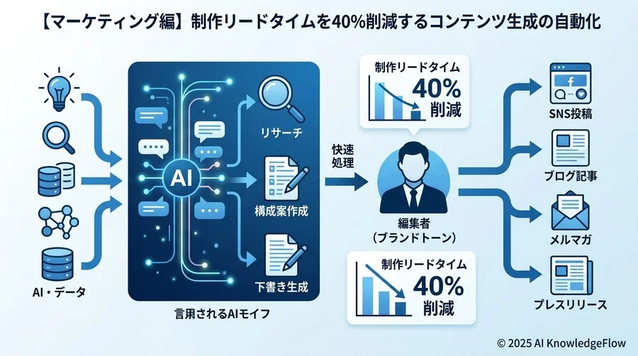 【マーケティング編】制作リードタイムを40%削減するコンテンツ生成の自動化 - Section Image