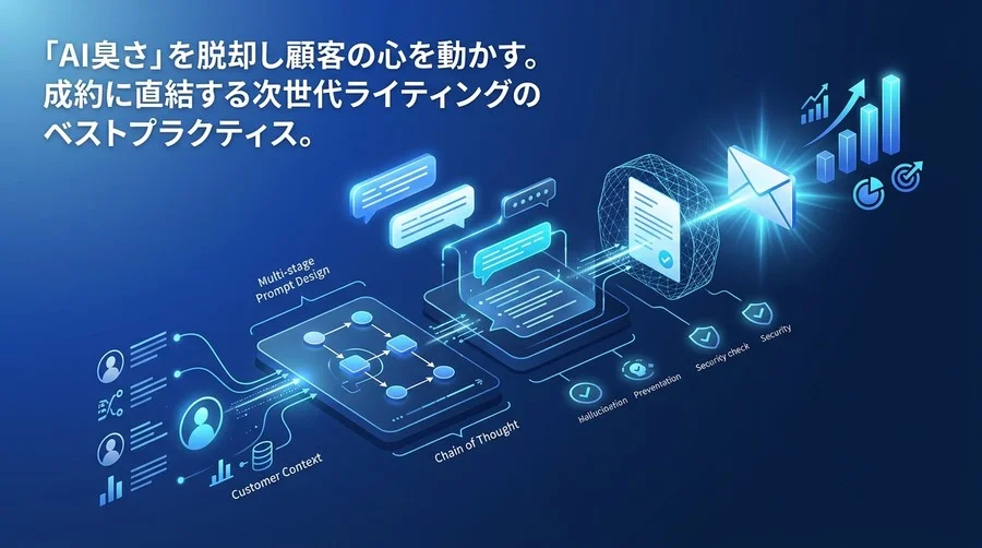 「AI臭さ」を脱却し返信率を高める。B2B営業向けAI文章・メール作成の実践アーキテクチャ