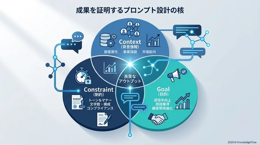 成果を証明する3つの基本原則：コンテキスト・ゴール・制約 - Section Image