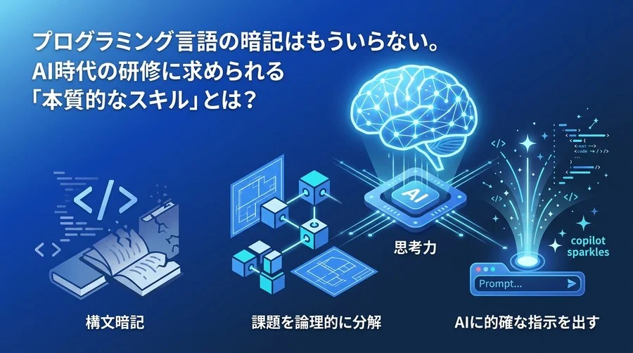 「プログラミング言語の暗記は無駄」AI時代のエンジニア研修に求められる本質的スキルと3つの評価基準