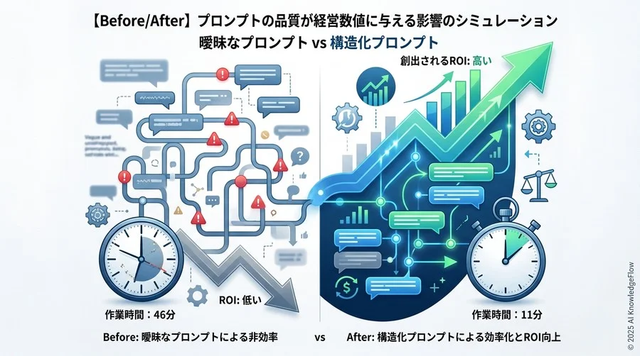 【Before/After】プロンプトの品質が経営数値に与える影響のシミュレーション - Section Image