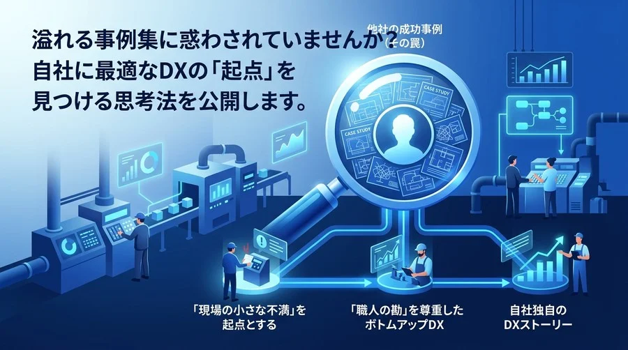 「製造業DX事例」の罠から抜け出す思考法。現場主導で始めるデジタル化の第一歩