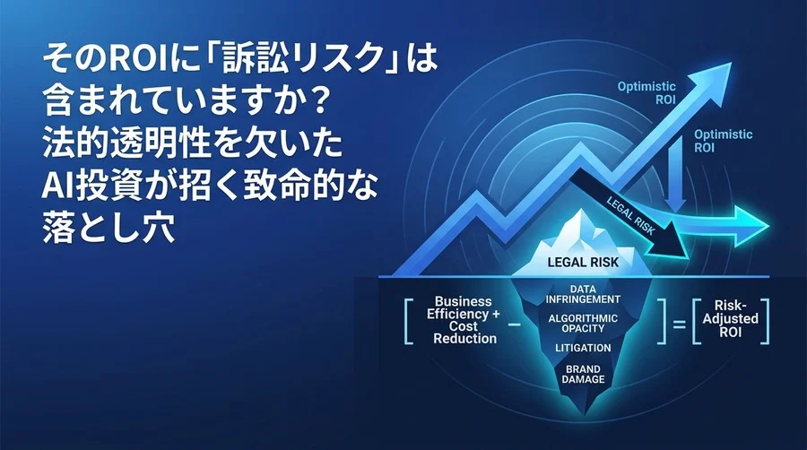 そのROIに「訴訟リスク」は含まれていますか？法的透明性を欠いたAI投資が招く致命的な落とし穴