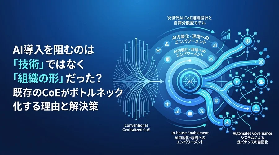 AI導入の壁は技術ではなく「組織の形」だった。次世代AI CoE組織設計と自律分散型モデルへの転換ガイド