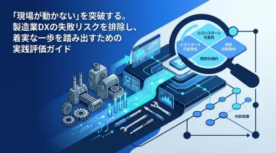 「現場が動かない」を突破する。製造業DXの失敗リスクを排除し着実な一歩を踏み出す実践評価ガイド