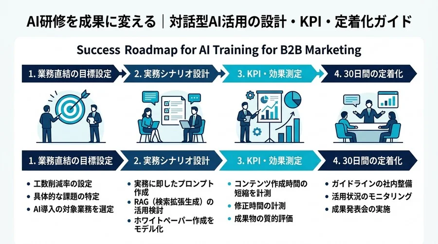 AI研修を成果に変える｜対話型AI活用の設計・KPI・定着化ガイド - Conclusion Image